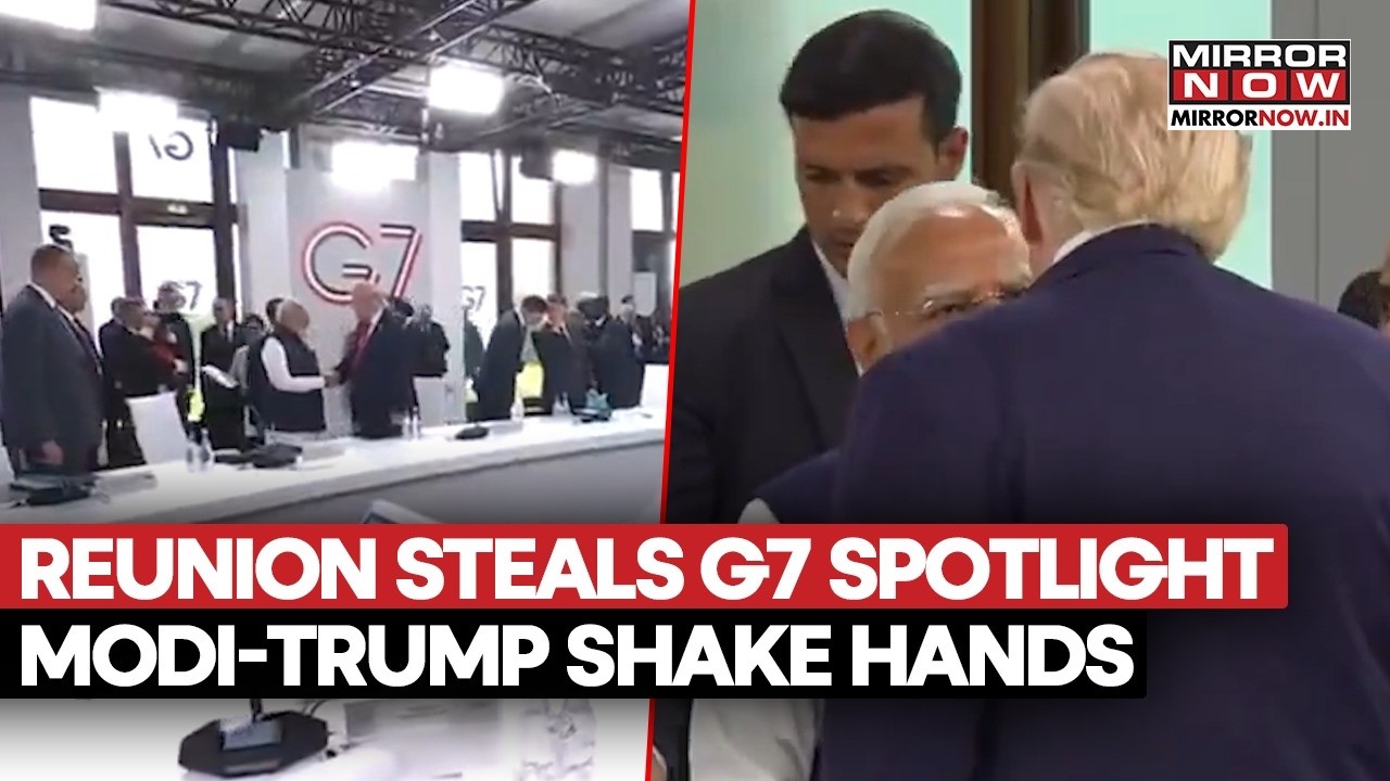 Modi-Trump Meet After 16 Months At G7 France | No Hug, Just A Handshake That Sparks Buzz | Watch