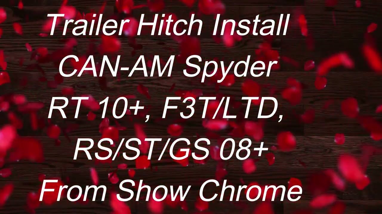 Trailer Hitch Install, CAN-AM Spyder RT 2010 +, F3T/LTD, RS/ST/GS 2008 and newer #41 264 Show Chrome