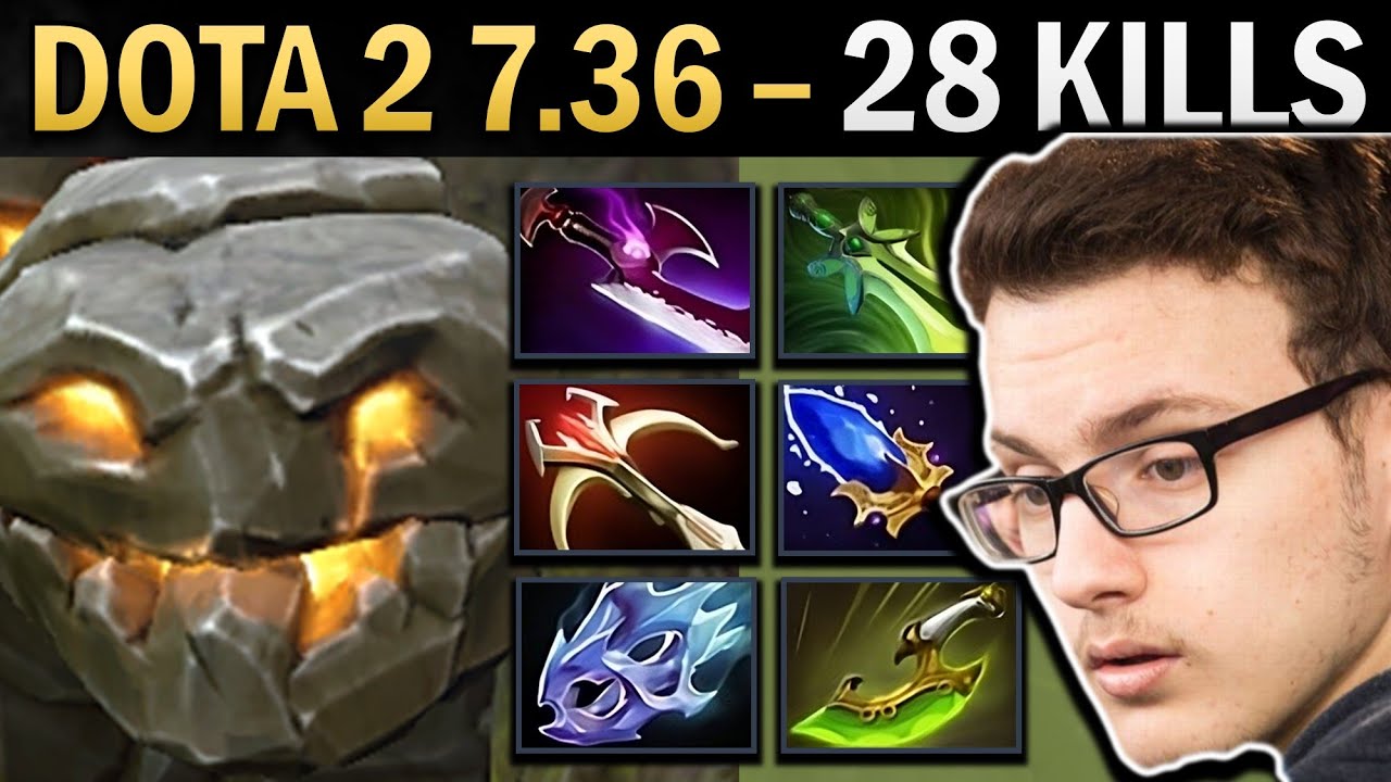 Tiny Gameplay Miracle with 28 Kills and Butterfly - Dota 2 7.36