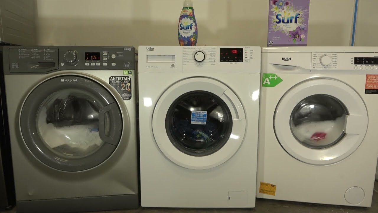 Wash Race - Hotpoint Smart vs Beko vs Bush / Shirts cycle