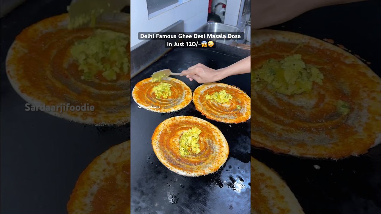 Delhi Famous Ghee Dost Masala Dosa in Just 120/-😳 #food #streetfood #indianfood #foodblogger #dosa