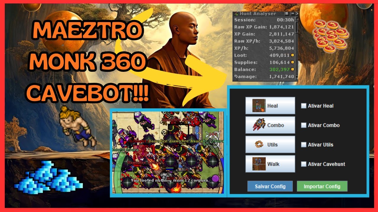 Tibia Global Monk Cavebot