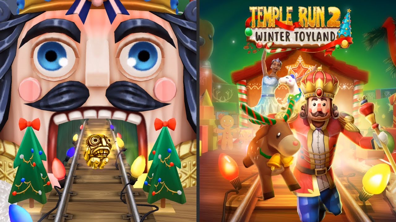 Temple Run 2 🎄SANTA VOLCANIC Versus WALLY NUTT, CHOCOLATE COLLECTION Challenge - WINTER TOYLAND Map!