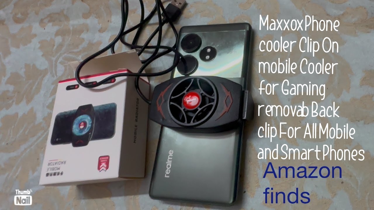 MAXXOX  phone cooler clip on mobile cooler for gaming cooling fan smartphone with removable backflip