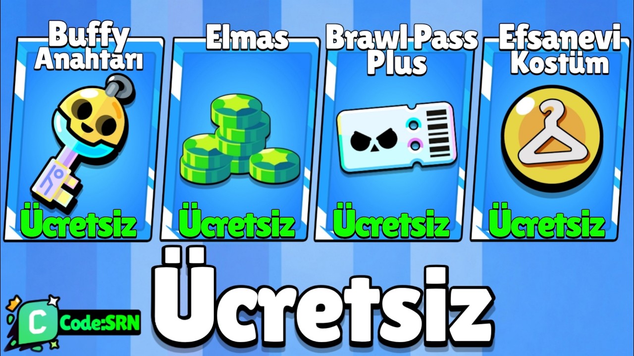 ÜCRETSİZ Buffie Anahtarı || Brawl Pass Plus || Elmas || Efsanevi Kostüm LİNKLERİ AL
