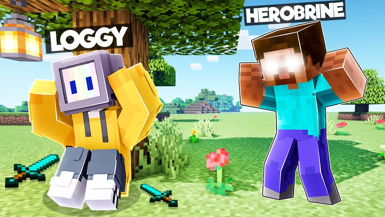 CHAPATI BECOMES HEROBRINE TO APRIL FOOL LOGGY | MINECRAFT