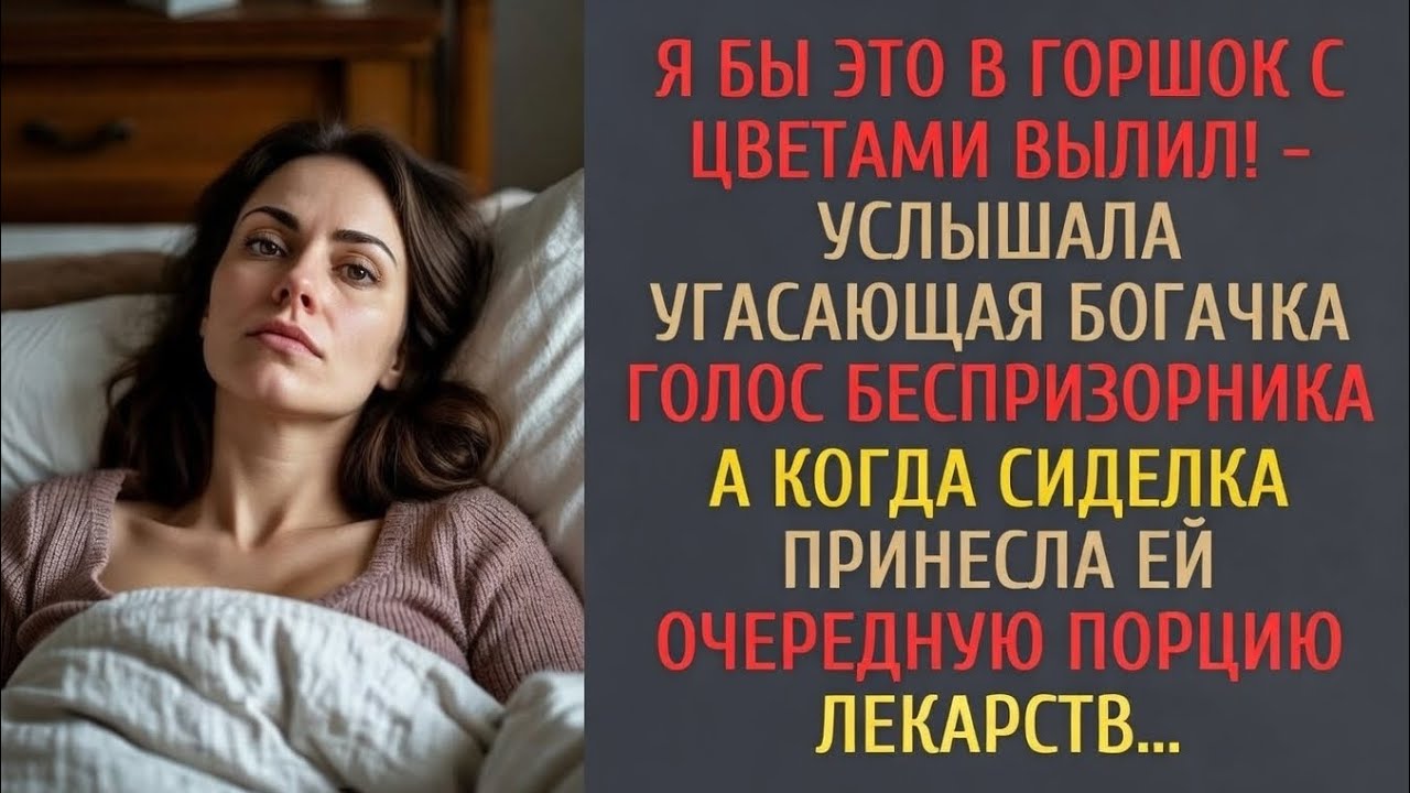 Я бы это в горшок с цветами вылил! - услышала угасающая богачка голос беспризорника…