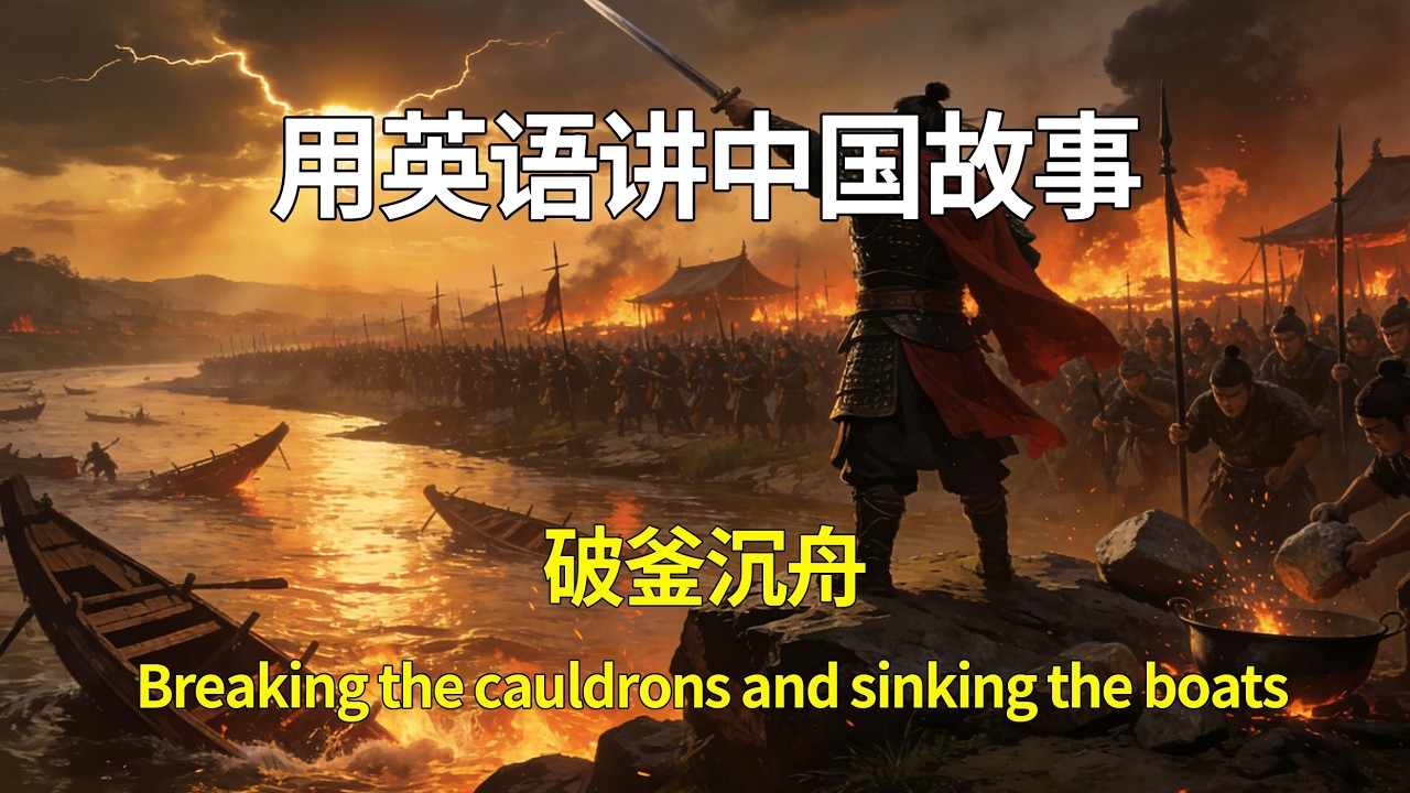 《破釜沉舟》用英语讲中国故事 ｜母语法自然形成英语耳，听说读能力全提升 #英语听力 #英语演讲 #英语启蒙 #英语 #听故事学英语