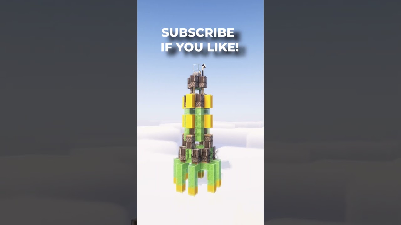 Super Rocket 🚀 in Minecraft | TUTORIAL #jmoxbuild #minecraft #minecrafttutorial #rocket
