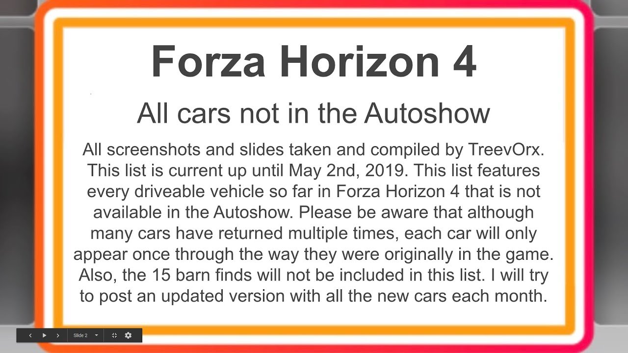 All 150 Exclusive Cars - Forza Horizon 4