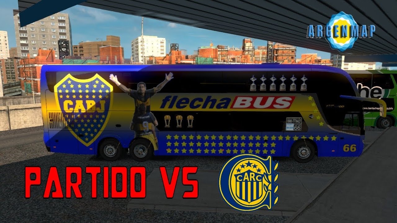 A ROSARIO! BOCA VS CENTRAL | ETS 2 MOD BUS Mapa Argentina #21