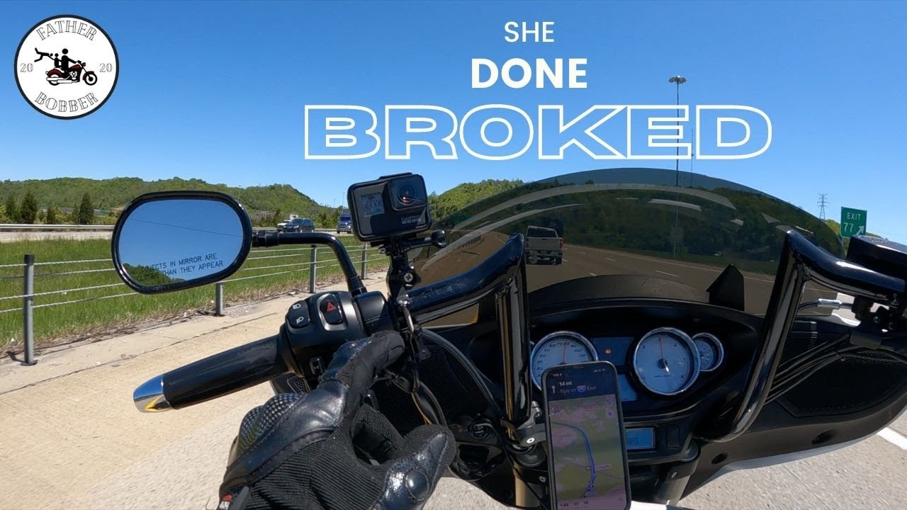My Handle Bars Broke Right Before I Ride My Motorcycle Across The Country!