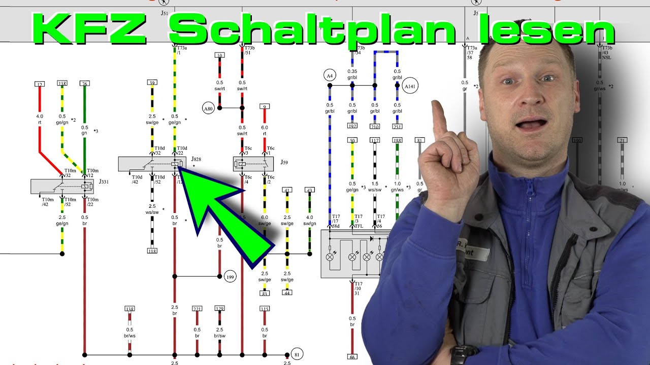 KFZ Elektrik 18 - KFZ Schaltplan Lesen (VW / AUDI / SKODA / SEAT Schaltplan)