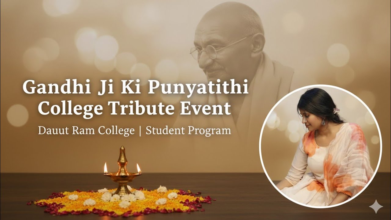 A Tribute to Mahatma Gandhi Ji 🙏 | Punyatithi Event in College