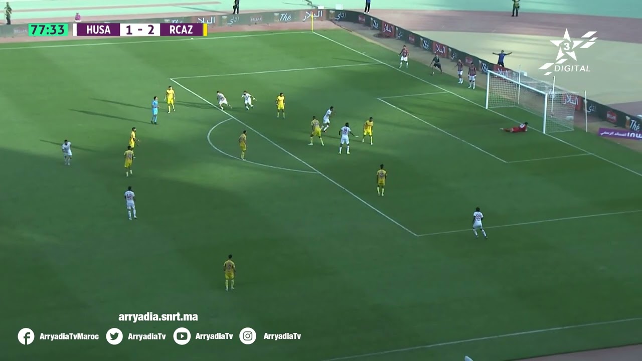 حسنية أكادير 2-2 نهضة الزمامرة هدف #ياسين_رامي في الدقيقة 78