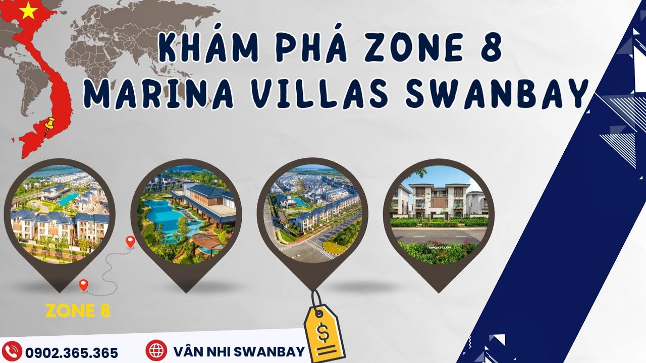 DẠO QUANH V&Ograve;NG ZONE 8 SWANBAY  KH&Aacute;M PH&Aacute; MARINA VILLAS #swanbaydaodaiphuoc #video #villa
