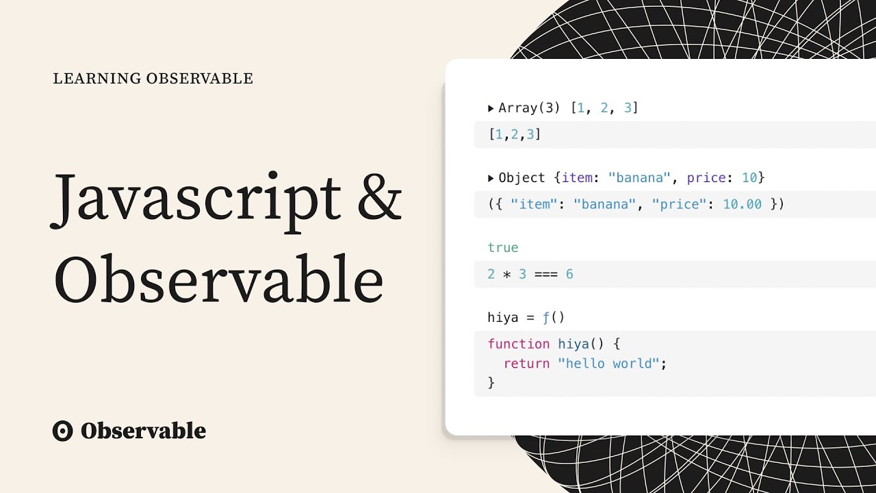JavaScript on Observable &ndash; Learning Observable