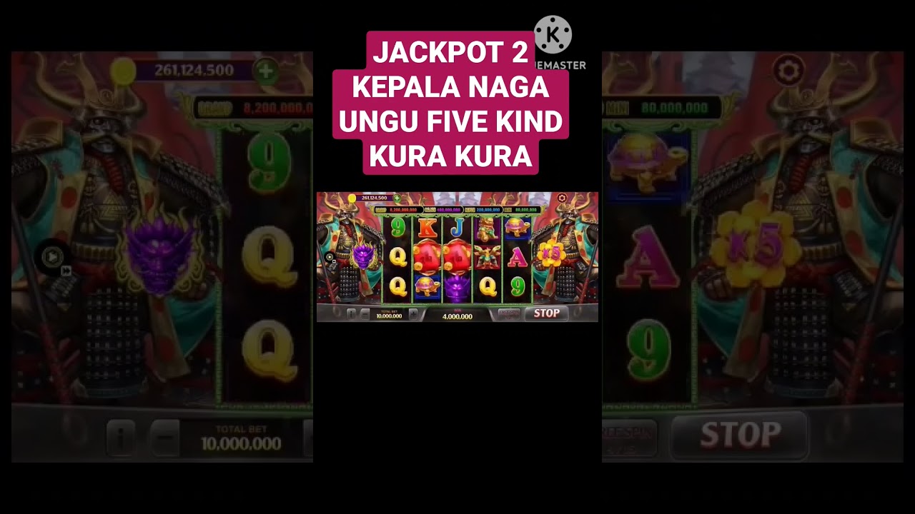 JACKPOT 2 KEPALA NAGA UNGU FIVE KIND KURA KURA DOUBLE
