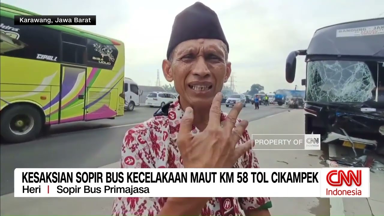 Sopir Bus Ceritakan Detik-detik Kecelakaan Maut KM 58 Tol Cikampek