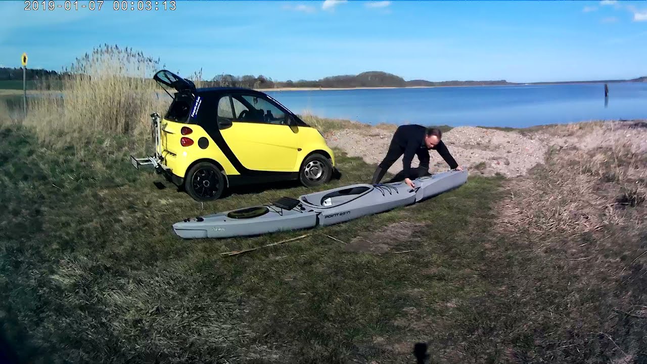Rügen, Traum vom Paddeln! Kajak Mercury Point 65° N, verstaubar im Smart for two Coupé Modell 451
