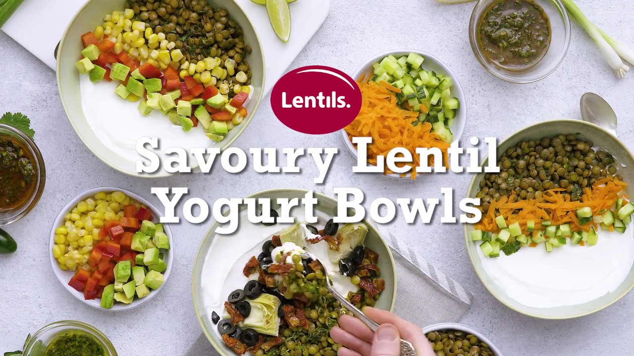 Savoury Lentil Yogurt Bowls