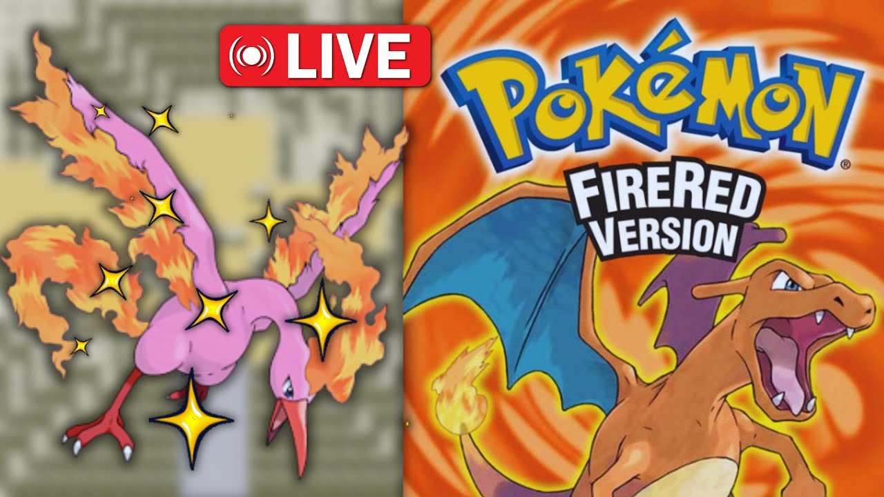 🟢 Pokémon Fire Red 🔥 - Shiny Moltres Live Hunting - 3600+ resets ORIGINAL HARDWARE!