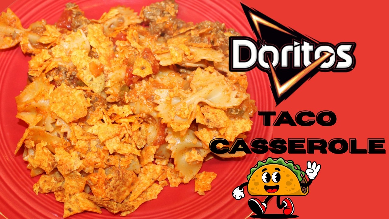 Doritos Taco Casserole Recipe from Taste of Home Classic Ground Beef Recipe Cards