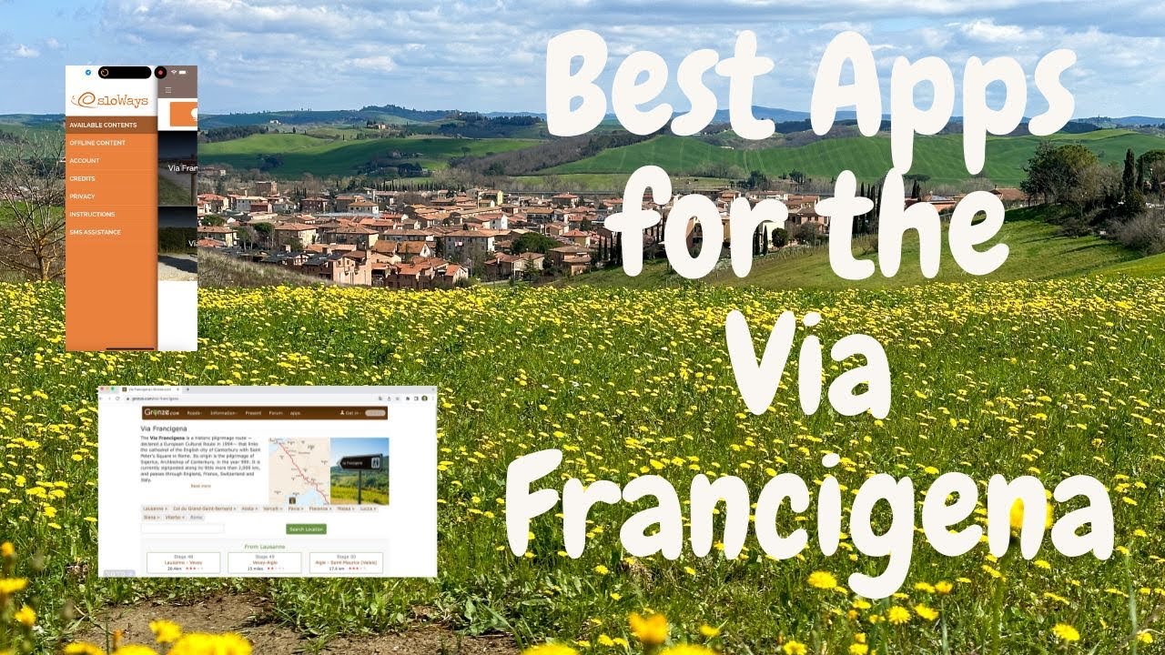 Top 8 Apps for the Via Francigena