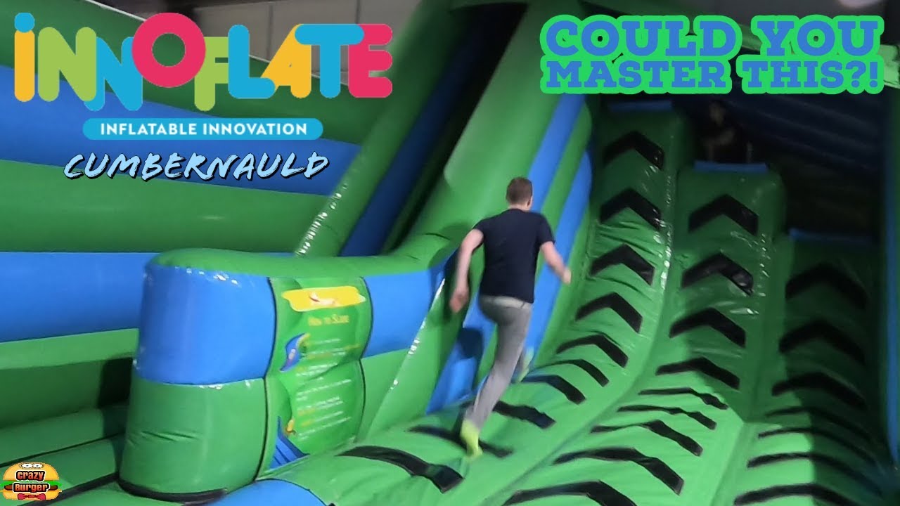 INNOFLATE Inflatable Park CUMBERNAULD | Can we master the climbing slide?!