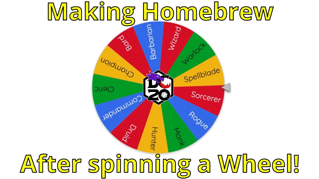Designing homebrew for DC20 but I spin a wheel to decide what I make