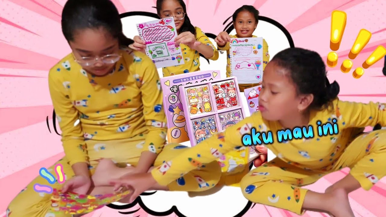 TADINYA HAMPIR BER3BUT STICKER, AKHIRNYA BERBAGI 💞 DIY KREATIVITAS ANAK - Hanum Diary