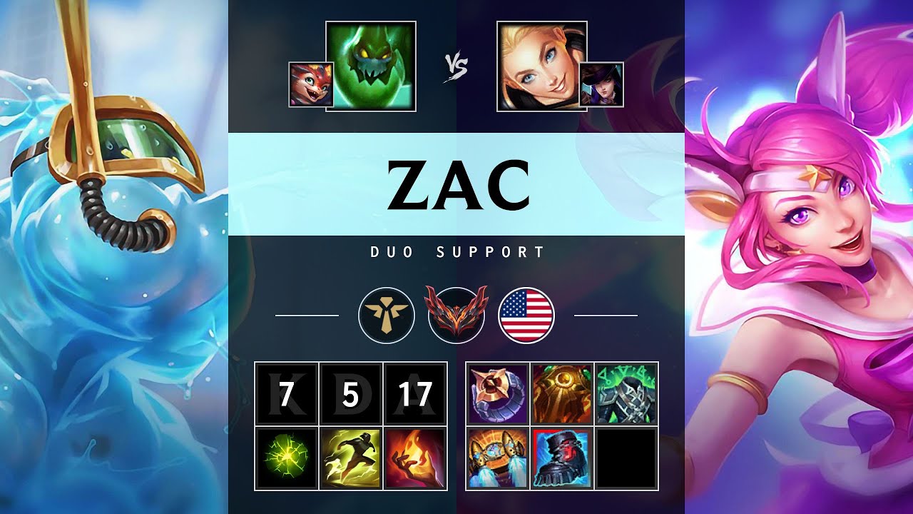 Zac Support vs Lux - NA Grandmaster Patch 25.20