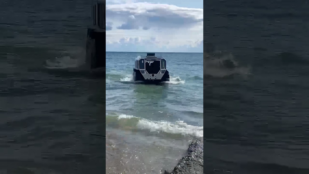 Mighty Argo Sherp traverses water and land #amphibious #4x4tours #sherp #explore #adventuretours