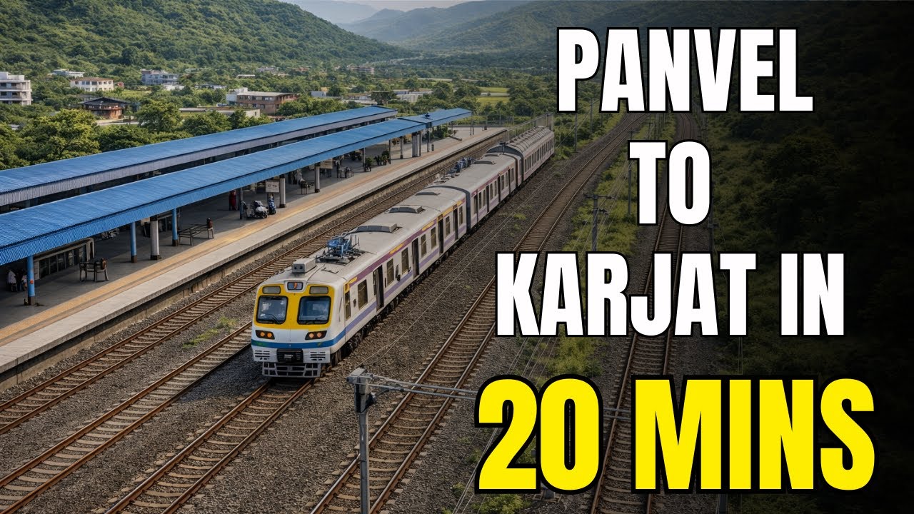 Panvel - Karjat Suburban Railway Line Corridor - 80% Work Complete 2025 Updated