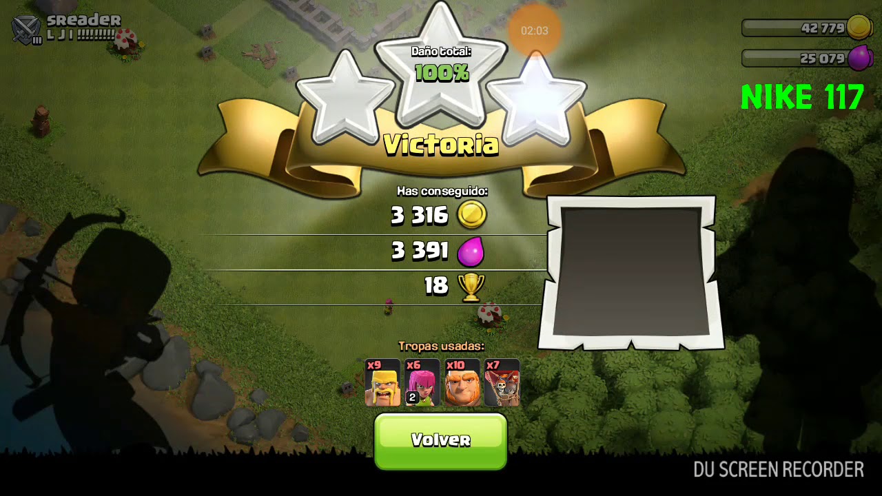 ( CLASH OF  CLANS )  2 partidas ganadas
