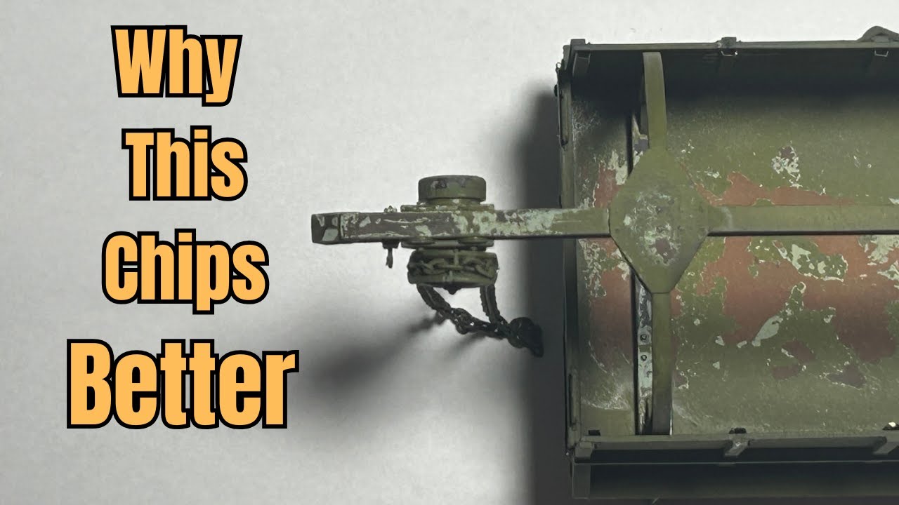 Следующий уровень сколов от лака для волос на грузовике Miniart 1/35 Wrecker.