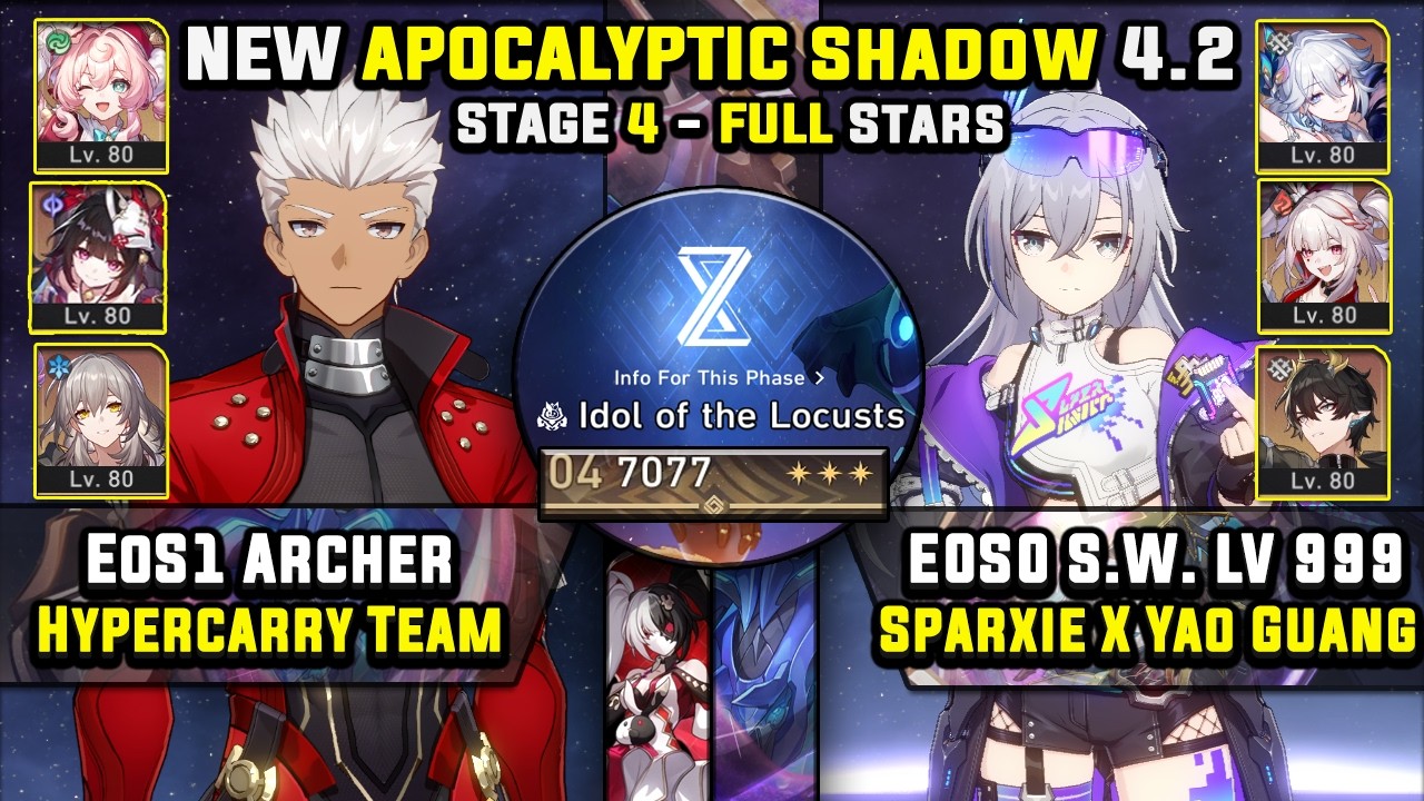 E0 Archer Carry & E0 Silver Wolf LV.999 Carry (3 Stars) Apocalyptic Shadow 4 Honkai Star Rail 4.2