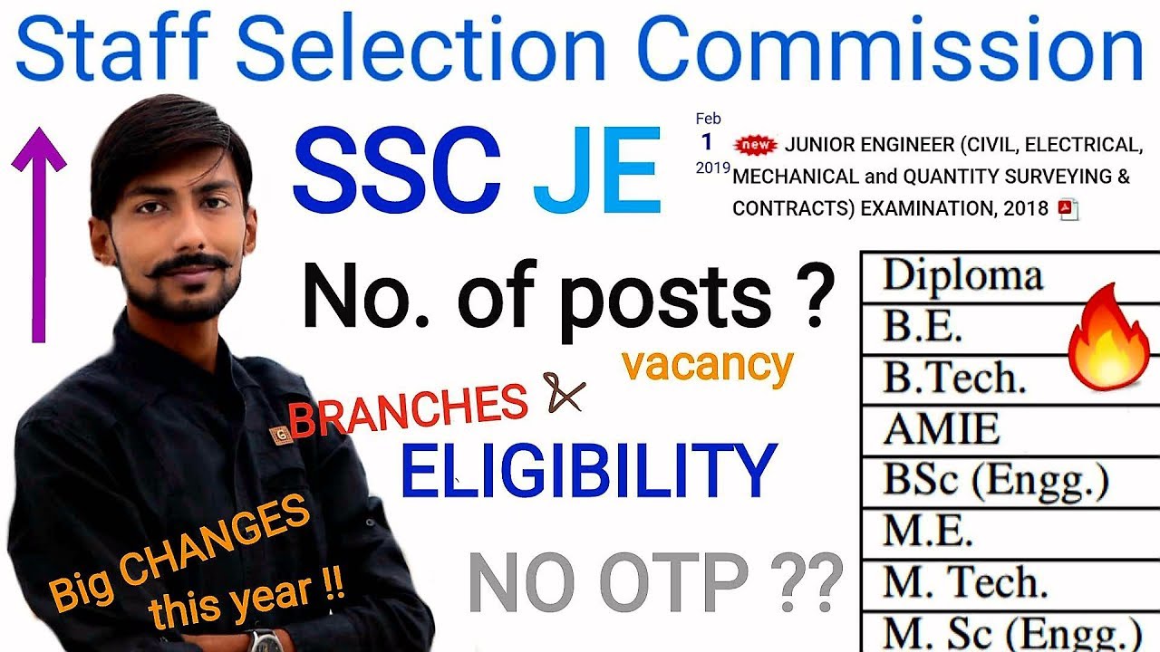 SSC JE 2019 | OFFICIAL NOTIFICATION EXPLAINED &ndash; BIG CHANGES THIS YEAR !!!