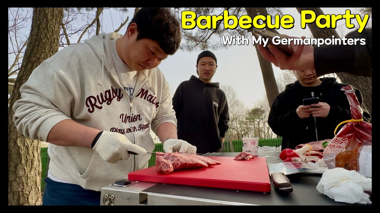 나만의 개인 캠핑장에서 한우 투쁠 9등급을 당일치기 캠핑으로 먹었습니다 | 소고기 바베큐 파티 | 장작불 바베큐 | 반려견 동반 캠핑 | 저먼 숏헤어드 포인터 | 전남 캠핑장 추천