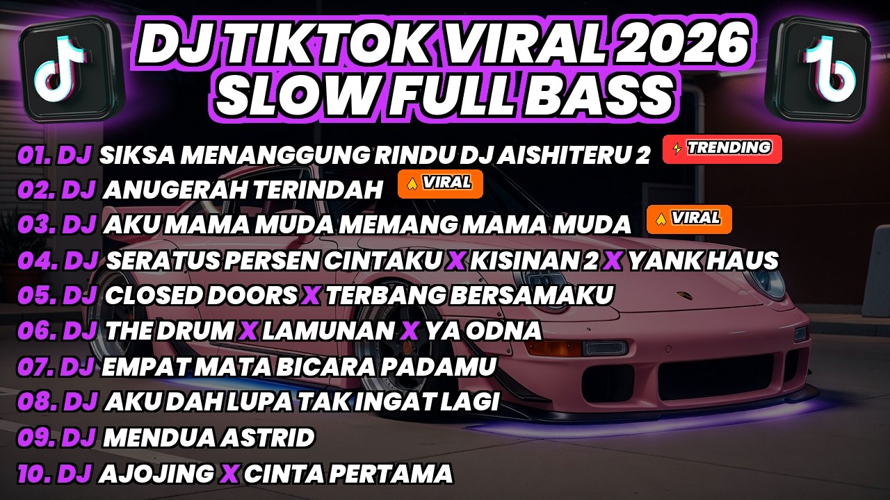 DJ TIKTOK VIRAL TERBARU 2026 - SIKSA MENANGGUNG RINDU X ANUGERAH TERINDAH - FULL BASS SLOW