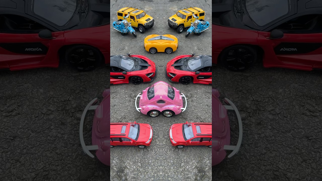 Amazing Toy Cars Challenge vs Police Car vs Toy Vehicles Sports Car Collection#short