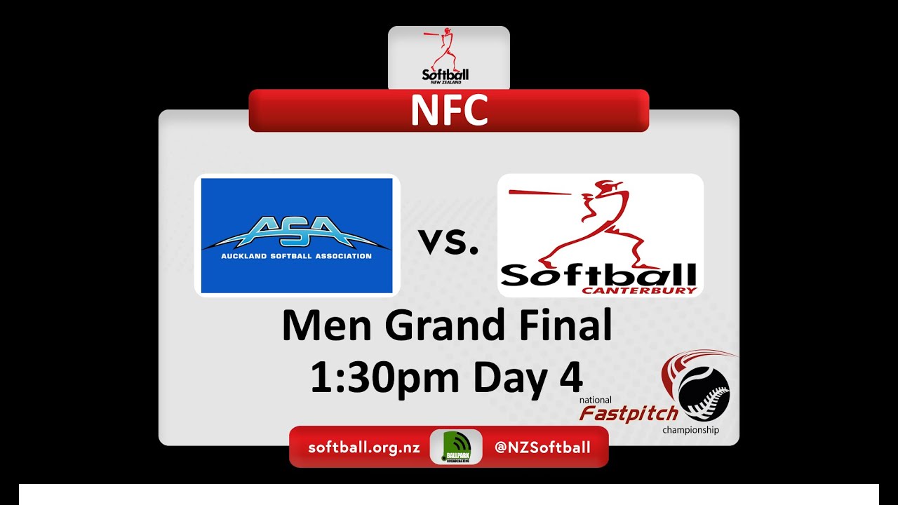 Softball NZ | 2024 NFC | Men | Grand Final Auckland v Canterbury 18/2/2024 1:30pm Day 4 Gm 68
