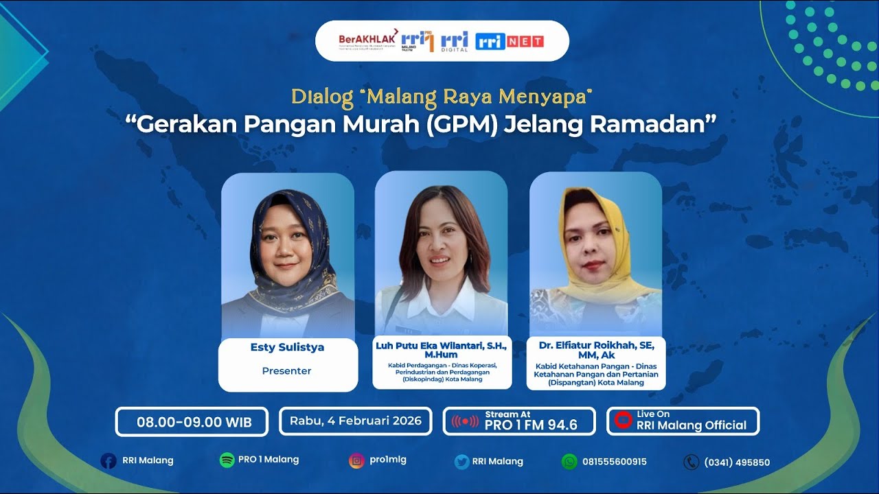Dialog Malang Menyapa - "Gerakan Pangan Murah (GPM) Jelang Ramadhan"
