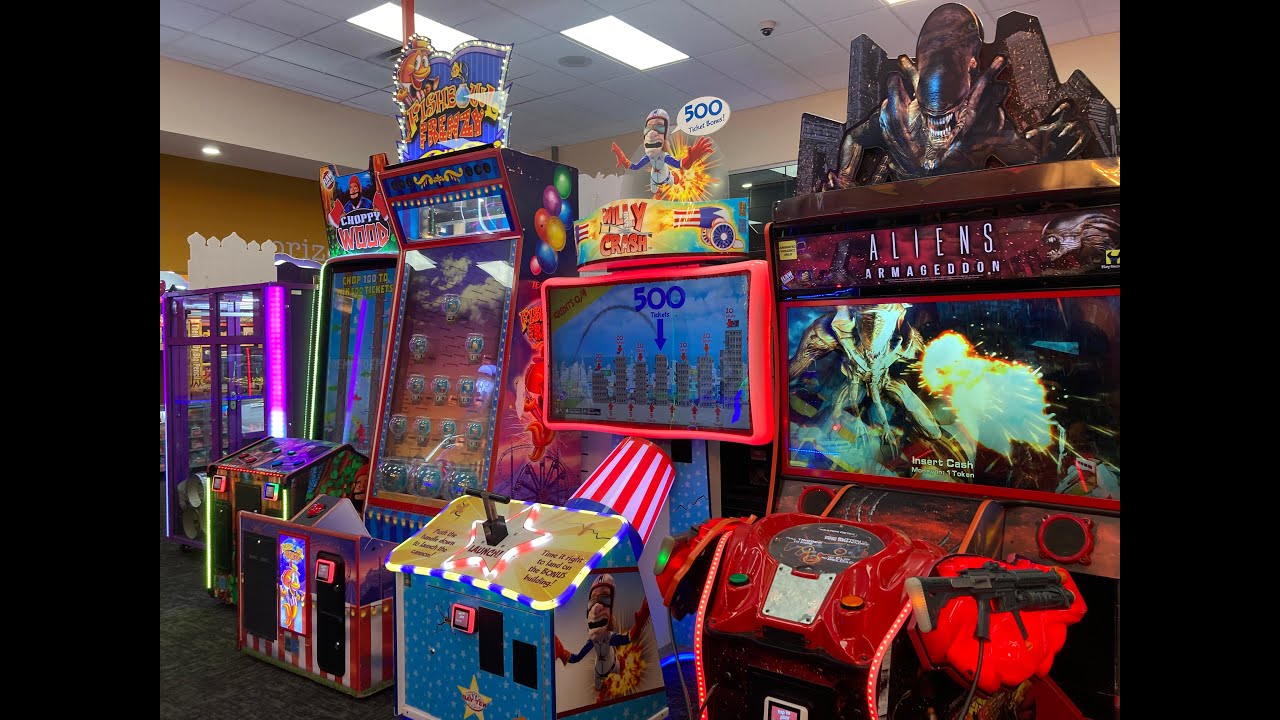 Playing some arcades at Peter Piper Pizza
