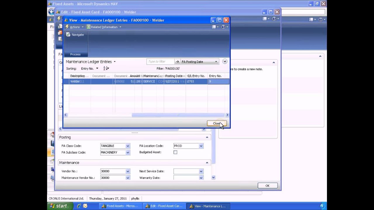 Microsoft Dynamics NAV: Fixed Assets (Part 2 of 2)