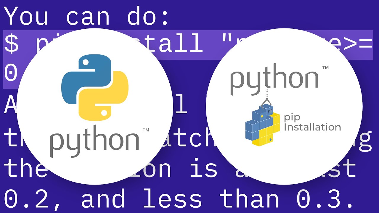 How to pip install a package with min and max version range?