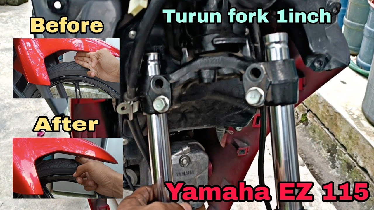 YAMAHA EZ 115 - Cara turun fork 1inch ngam 👍🏼