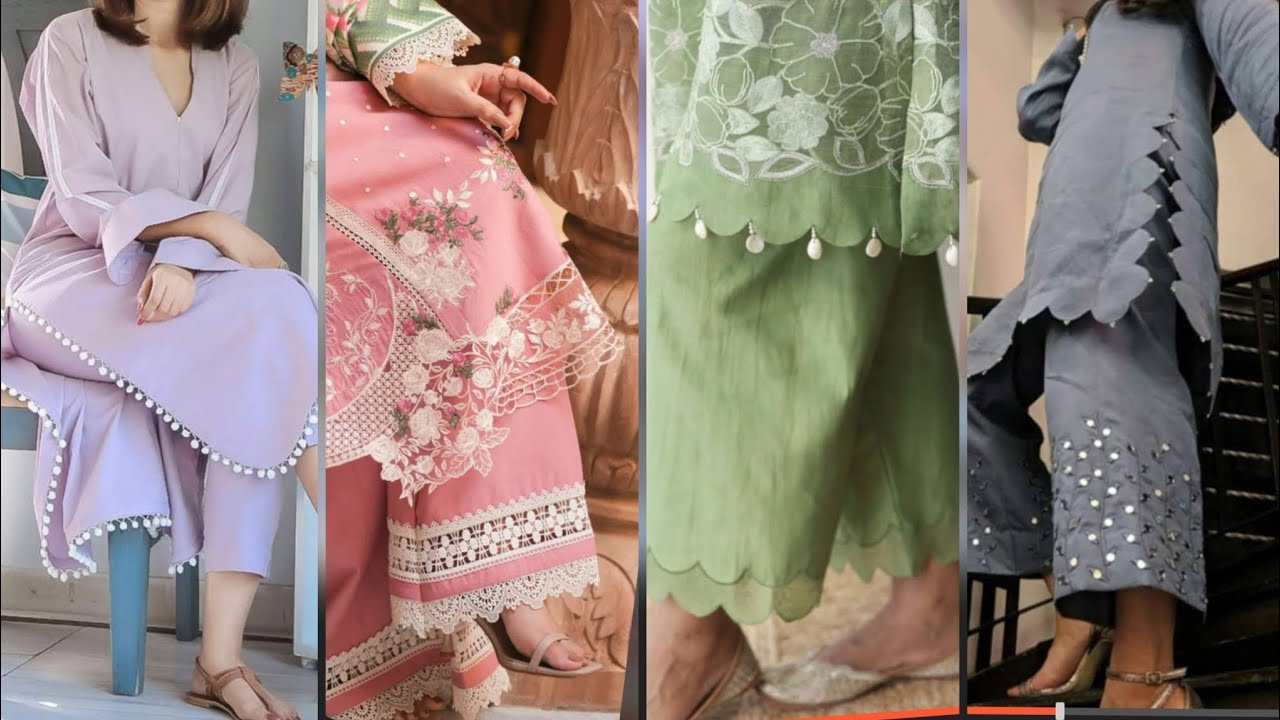 Very Useful Creative Trousers Designs/Latest Trousers Daman Designs ideas 