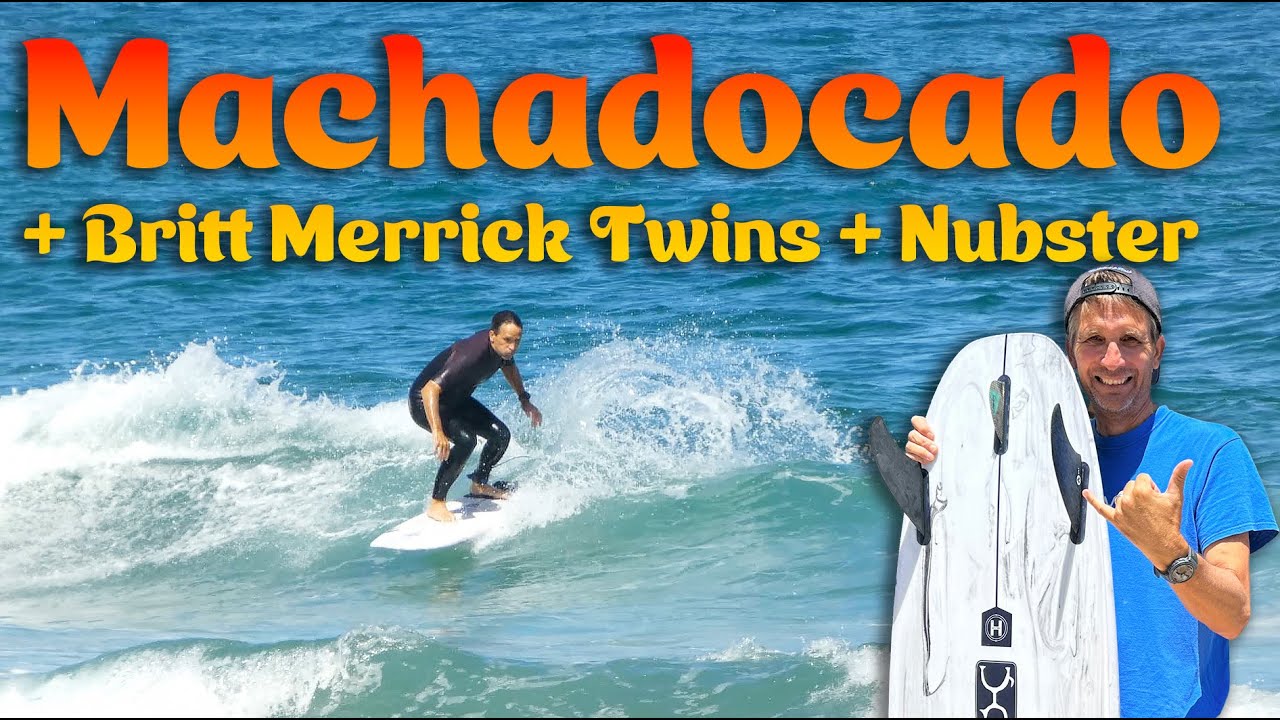 Tiny Waves, Big Fun: Rob Machado Machadocado + Britt Merrick Twin Fins + homemade Nubster