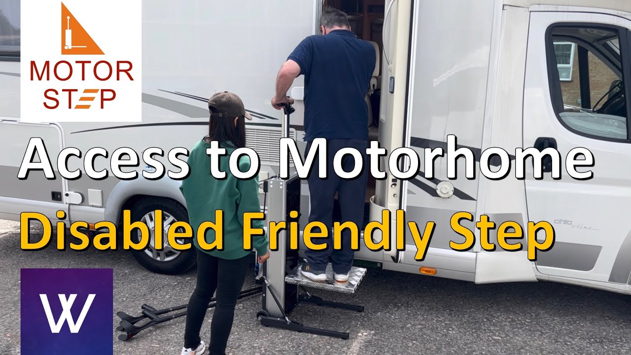 I get a Motorstep lift easy access to a Motorhome for a disabled person safe Electric operated step